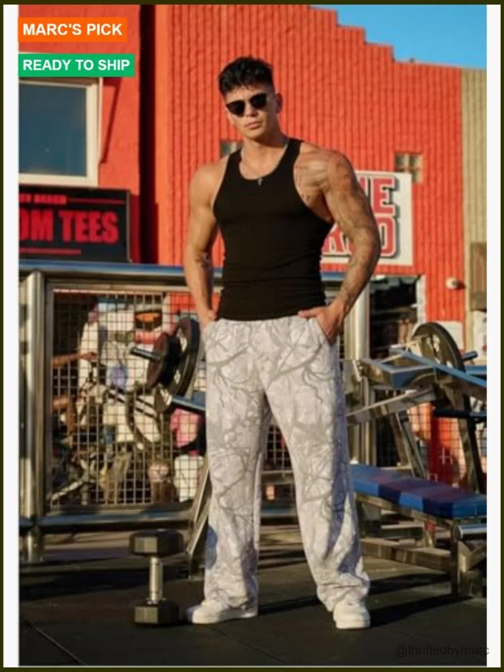 Baggy Camo Cargo Joggers with Pockets Sweatpants Men